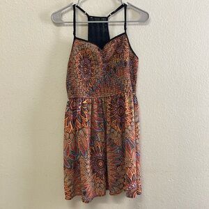 Colorful Sunburst Pattern Dress